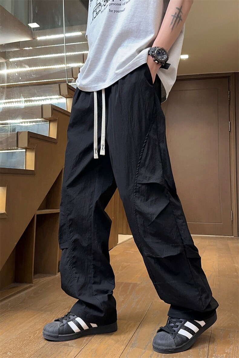2025新款美式高街vibe褶皱工装男潮牌休闲裤XZ301b-2-CK722TP30,男装休闲裤,星座301B-2（原A443-1）