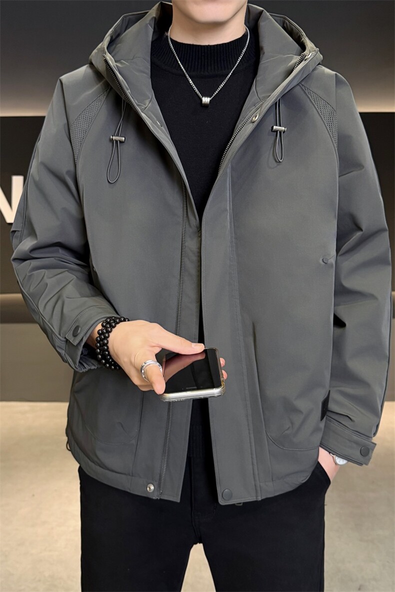 加棉加厚男士秋冬新款连帽青年简约休闲保暖夹克外套NM826-P110,男装夹克,星座310B-3