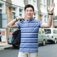 2023夏季新款短袖T恤保罗polo衫中年商务休闲男装半袖翻领男薄款，男装Polo衫，电商B212（原钱塘6029）
