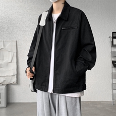 8XL-M水洗做旧帆布短款夹克男款vintage美式复古工装外套JK003P98，男装夹克，电商B312