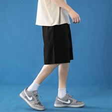 K208P20蓝底加大码纯色百搭情侣装学生夏装五分裤沙滩裤短裤，男装休闲裤，电商A050