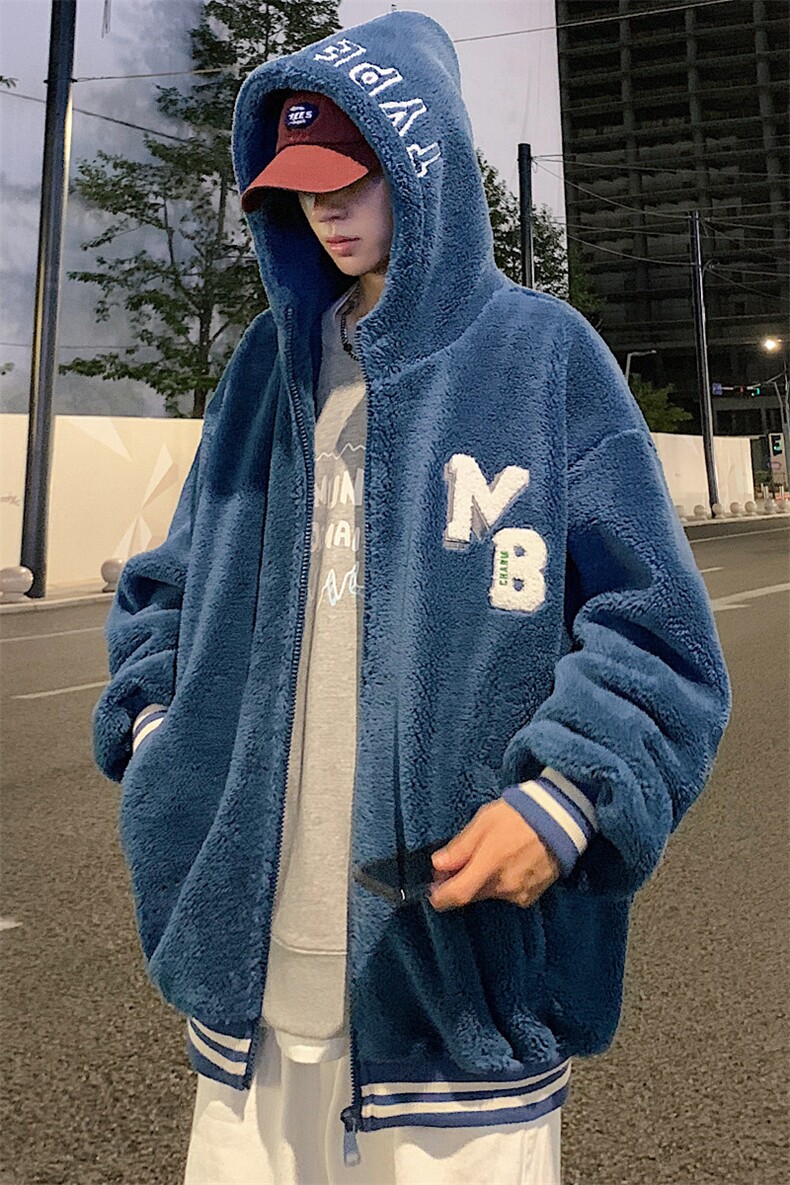冬装青少年加绒加厚棉衣羊羔绒宽松外套男女同款917-P110控价158,男装棉衣,电商A441-1