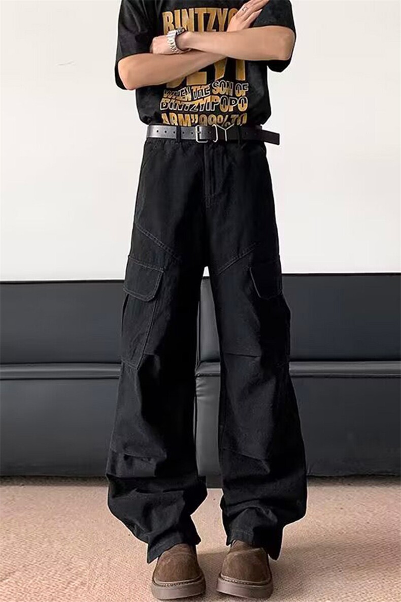 美式复古2025夏季新款机能工装裤男休闲阔腿裤子-A2135TP55控88,男装休闲裤,电商B241
