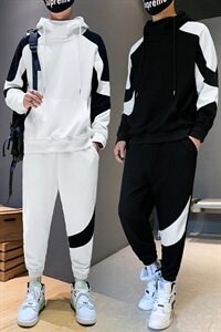 秋季新款卫衣套装男连帽运动青少年套头宽松两件套DS953T图片