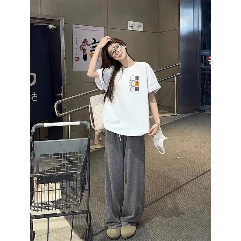 短袖女生夏季t恤新款美式夏天潮牌半袖宽松重磅纯棉上衣体恤女款,男装T恤,星座1210-1