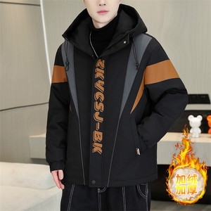 秋冬男式加绒加厚夹克男时尚潮流加厚棉衣男外套MY1685-P73图片