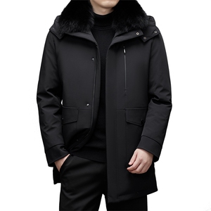 DJ8289钱塘2020-3冬季厚款商务休闲连帽中年男士羽绒派克服P745图片