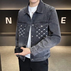 牛仔外套男水洗高级感衣服秋季修身牛仔夹克C317-J6510-P125图片