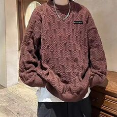 【量大价格可谈】日系复古毛衣男女秋冬潮牌加厚毛衣SCL-X015P48，男装针织衫/毛衣，星座1112-1