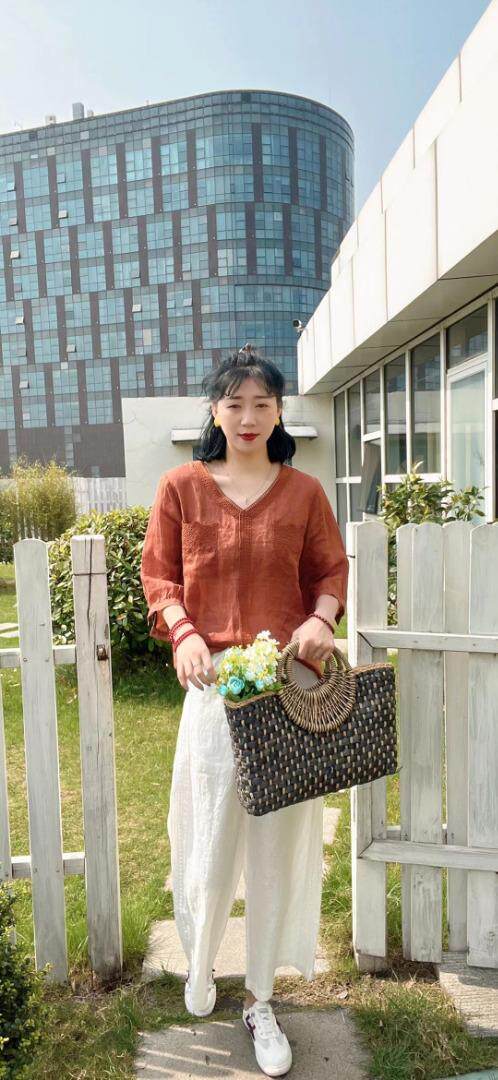 纯苎连衣裙小衫裤子 时尚风巜川哲 风淑女风休闲风，女装连衣裙，川哲