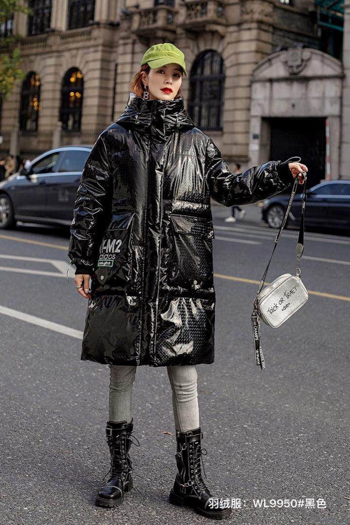 2021年冬季新款韩版宽松显瘦中长款羽绒服现货大量供应，女装羽绒服，婉伦