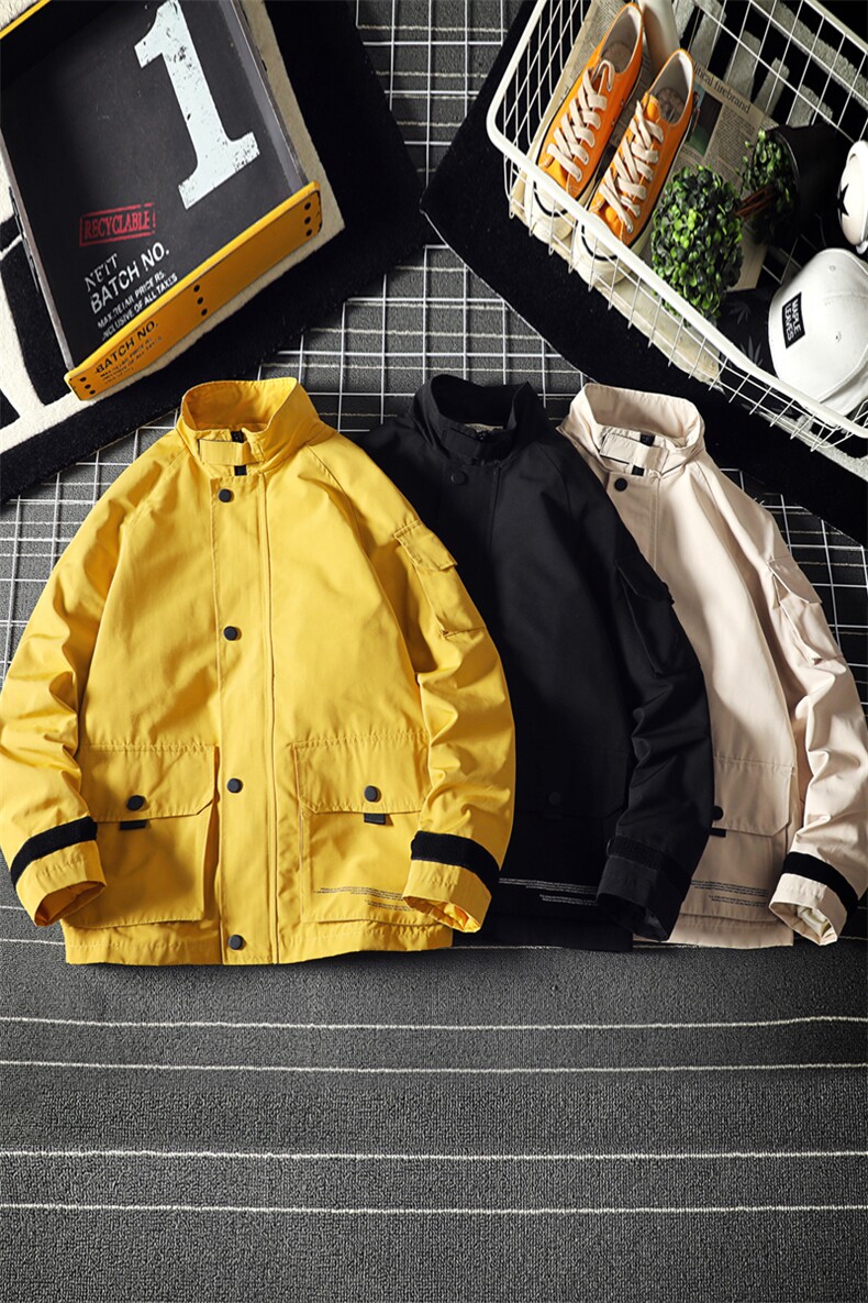 2021春秋季新日系大码潮流男大口袋休闲工装夹克外套J963-P65,男装夹克,电商A001
