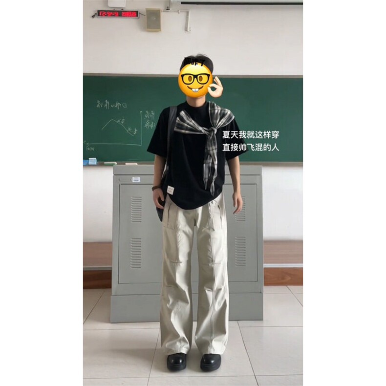 【有货】PX01LL-特P38格子拼接蝴蝶结短袖t恤男女,男装T恤,星座1007（原301D）