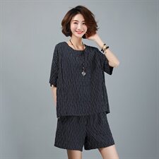 时尚潮流舒适套装/套裙圆领2021年夏季个性气质休闲，女装套装/套裙，叶笙衣