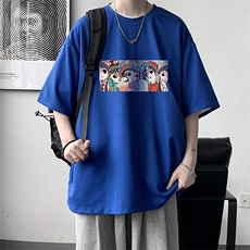 京剧脸谱风华夫格t恤男短袖男大码五分袖大皂风HT73250-P22，男装T恤，电商A040