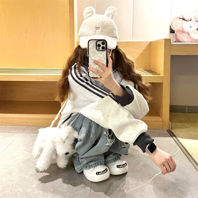 抖音得物高品质美式高街重磅结构设计拼接织带立领卫衣外套CM42,男装卫衣,电商A486