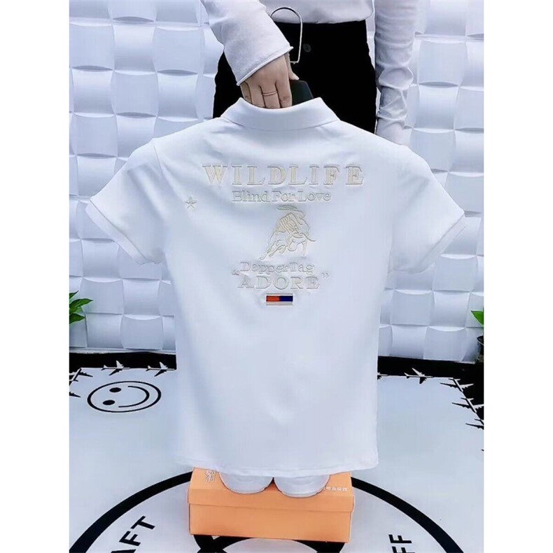 M615-P35短袖T恤男士新款polo衫韩版修身刺绣字母时尚半袖,男装Polo衫,星座617A-1（原B318A）