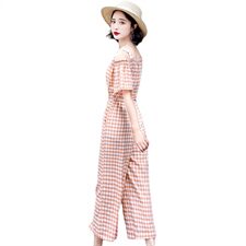 2021年夏季连衣裙时尚气质简约优雅百搭修身格子甜美，女装连衣裙，悠米