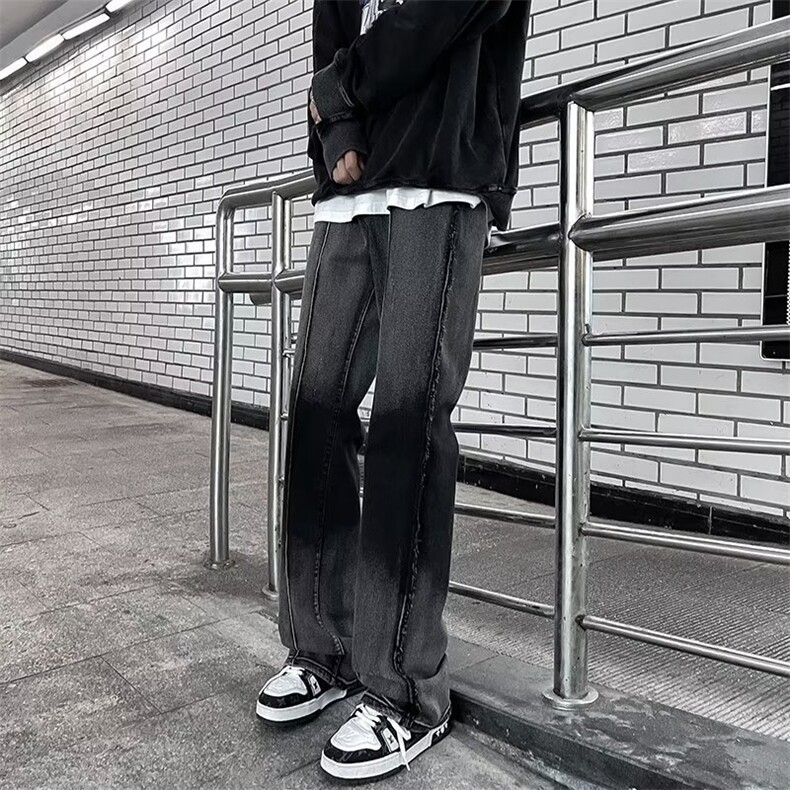 秋冬款时尚潮男百搭宽松牛仔裤男,男装牛仔裤,四季星座218-1