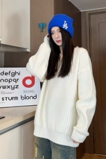 秋季新款港风设计感水波纹套头V领毛衣男女潮XZ608-M805-P65控88，男装针织衫/毛衣，星座608(原A046)