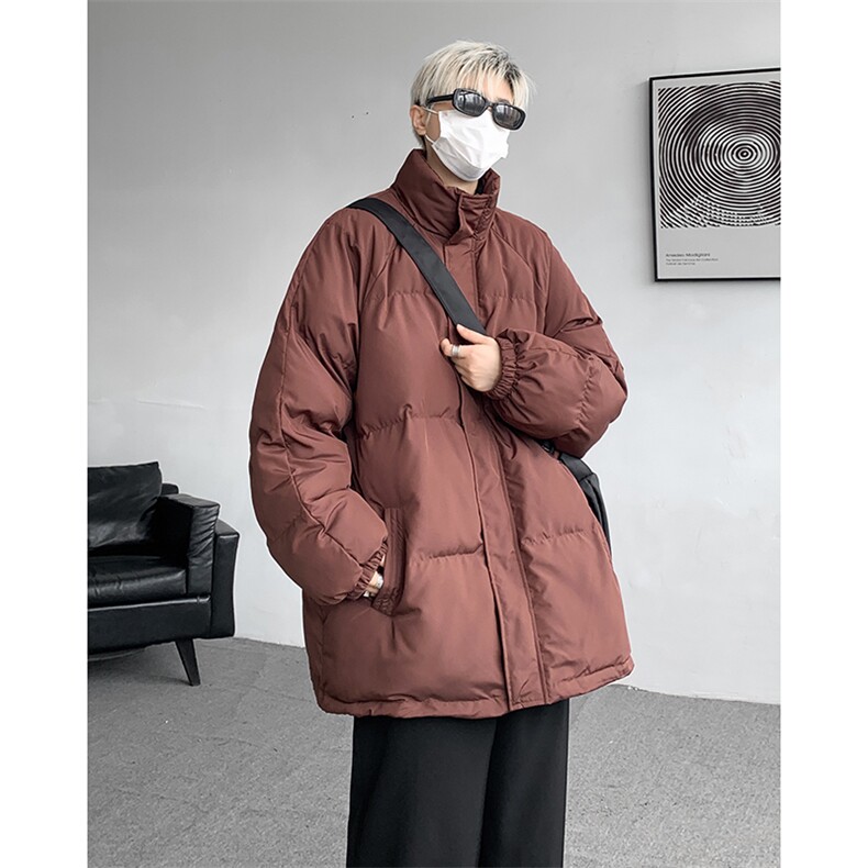 8XL-M90白鸭绒！立领羽绒服男宽松保暖加厚外套YRFC04P198控268，男装羽绒服，电商D206-1