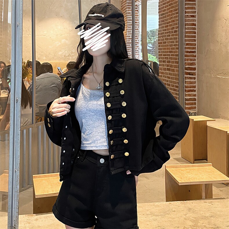 水洗牛仔外套新款秋冬季宽松美式复古小香风设计感小众NZ017-75,男装工装外套,星座911-3