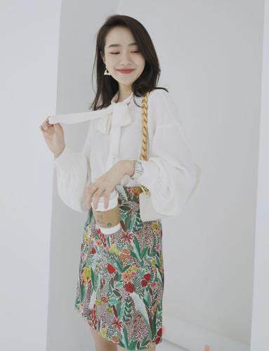 色织4D提花色彩斑斓半裙我SMLXLXXL，女装半身裙，帛糸霓娜