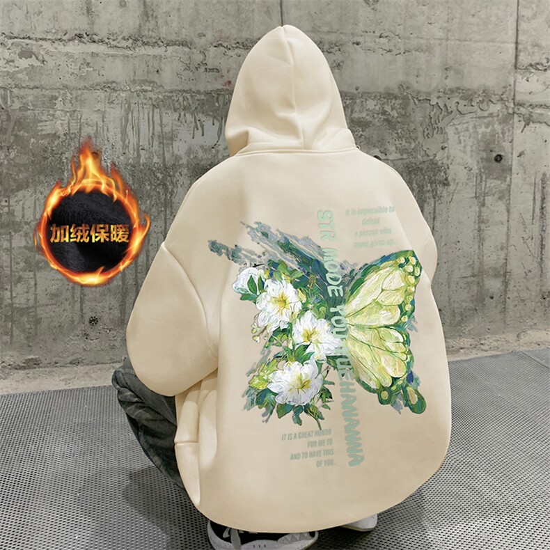 抖音供货、复合重磅加绒现货连帽卫衣宽松D223A-JR-WY2373-特P40,男装卫衣,电商019-1
