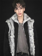 极地狼王狼毛座山雕假两件棉服双层领外套网图MY82215-特P，男装棉衣，星座1007（原301D）