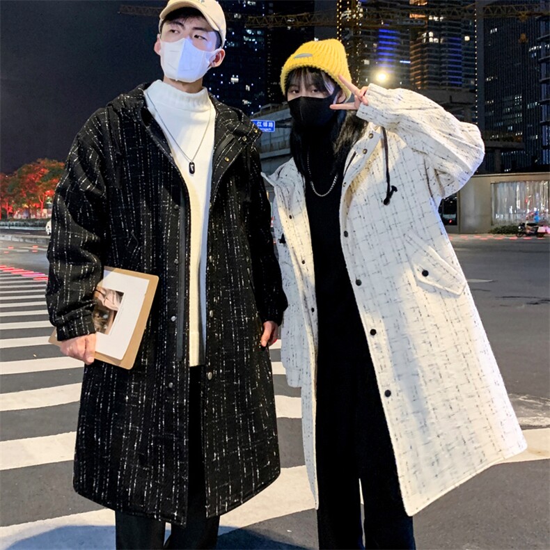 小香风长年大货风衣男中长款呢大衣男F068款P135情侣A图片