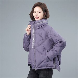 立领棉衣女短款2021新款秋冬中年妈妈小棉袄百搭加厚外套羽绒棉服图片