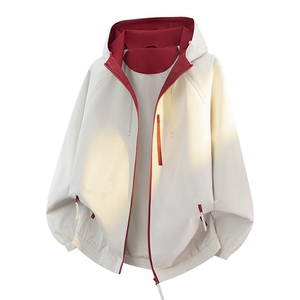 美式高街户外骑行登山服防水防风宽松大码潮百搭夹克外套8601-P55图片