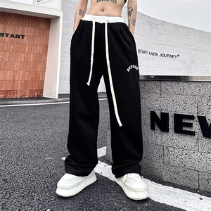 新款长裤潮流时尚潮牌哈伦裤潮日系男休闲裤微弹宽松型KB71-P40,梨果型身材穿搭图片
