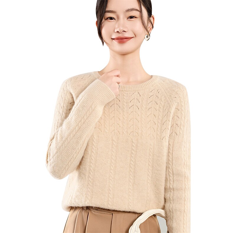 35%羊绒衫秋冬季新款舒适时尚百搭女式宽松长袖打底毛衣,女装羊绒衫,琳尚羊绒