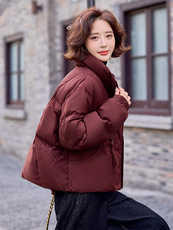 2024冬季新款洋气时尚短款面包服羽绒服，女装羽绒服，深水步