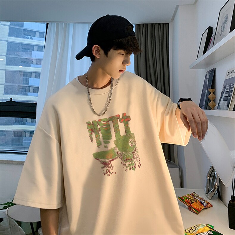 可设48小时发货支持抖音得物来样二开230克重磅美式短袖t恤MT359，男装T恤，电商A486-1