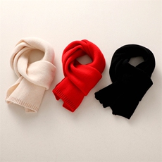 时尚保暖儿童围巾经典黑色羊毛围巾秋冬必备单品，围巾，顺友羊绒童装