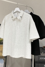 美式高街设计感POLO衫短袖T恤男上衣9037-P45，男装T恤，电商B380（原B361）