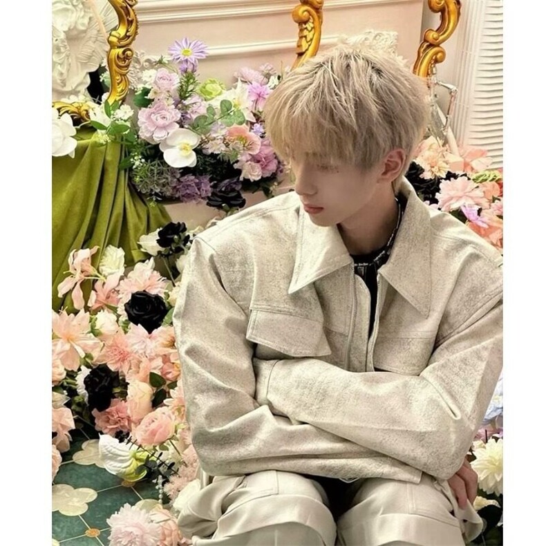 【有货】DW201-P80美式扎染翻领短款皮夹克外套男款常规款,男装夹克,星座603-2