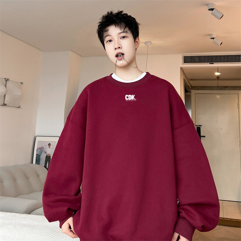 ！圆领卫衣男装港风长袖T恤男外套男WY172-P28,男装卫衣,电商B367