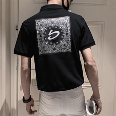 黑色2022精神小伙修身polo衫男士短袖T恤PL505-P48控价68，男装Polo衫，电商A108