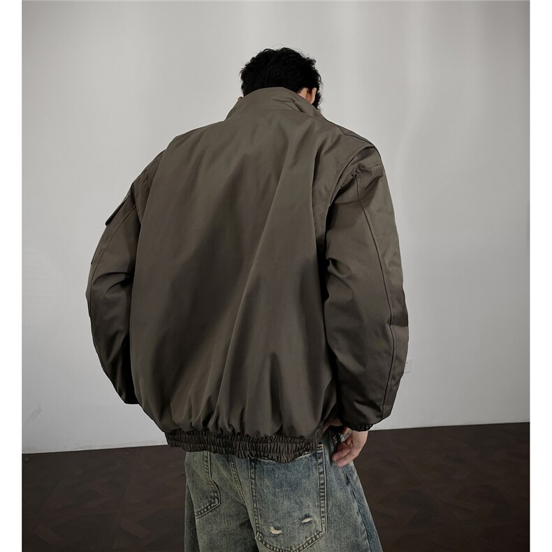 W85129特P90控158工装立体口袋宽肩立领加厚棉衣棉服男,男装棉衣,电商B205