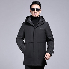B21156钱塘2020-3可脱卸内胆男士精品90灰鸭绒羽绒服P330，男装羽绒服，钱塘207-3