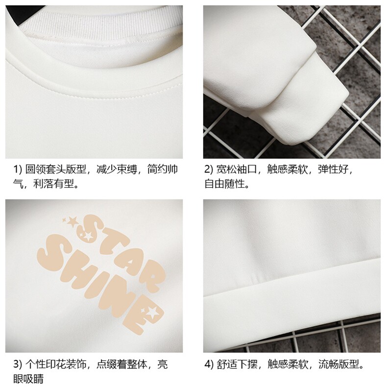 T4337-P25加绒款-P35简约帅气百搭长袖t恤男大码胖子卫衣网格,男装T恤,电商A040A