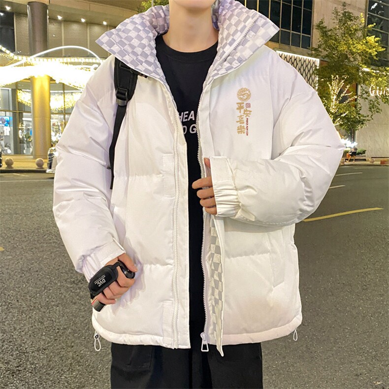 抖音得物品质深度库存三防面料假两件格子棉衣外套棉服66653特P85,男装棉衣,电商A486