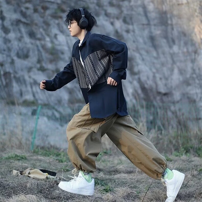 日系港仔cityboy风长袖日常文艺春季气质新款潮翻领衬衫SC335P36，男装衬衫，星座1116-2