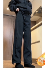 美式高街工装裤男秋冬季加绒户外运动机能风伞兵大码宽松直筒长裤，男装棉衣，星座508（原C305）
