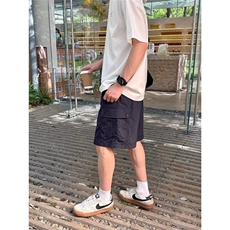 CP1201-P39休闲口袋工装短裤男生夏季2025新款宽松简约五分裤，男装牛仔裤，电商B323A