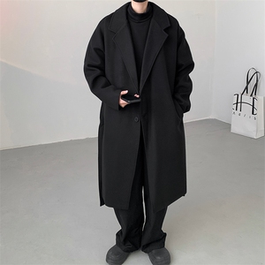美式气质毛呢大衣男中长款呢子风衣英伦雅痞男装外套 MN9568/P100图片