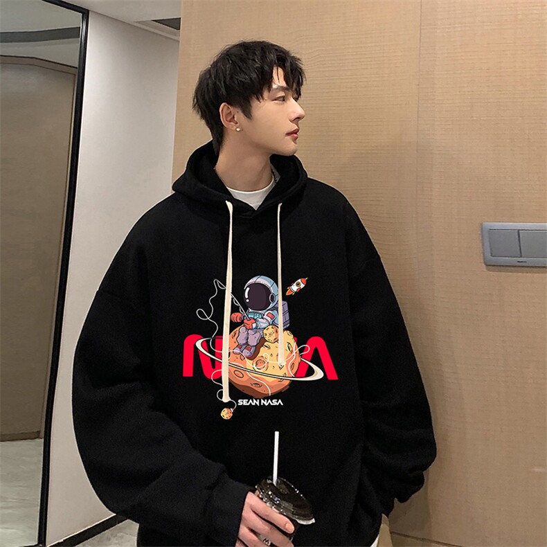 纯棉连帽卫衣男大码运动帽衫宽松薄WY2287-P35,男装卫衣,电商A040